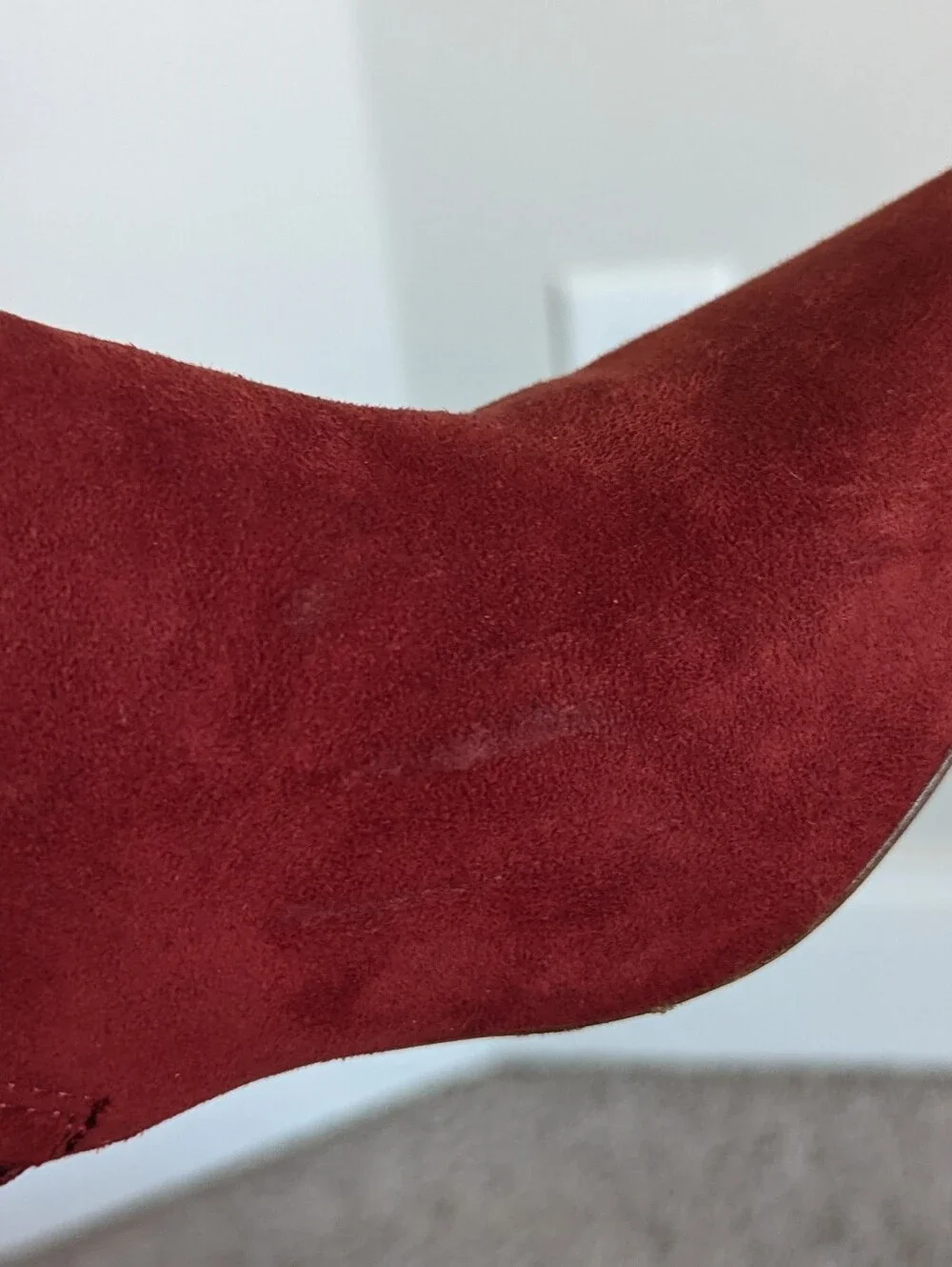 Joie Ralean Suede Kitten Heel Ankle Boots - Red Currant sz 37.5